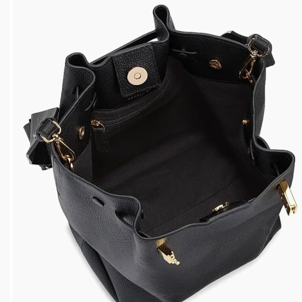 DeMellier  New York Leather Bucket Bag in Black Leather, Gold Hardware - Picture 3 of 16